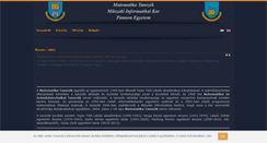 Desktop Screenshot of math.uni-pannon.hu